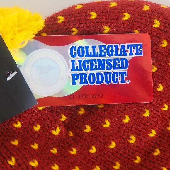 USC Trojans Nike Cardinal & Gold Knit Pom Winter Cap Beanie Hat OSFA NWT‎ - Picture 7 of 8